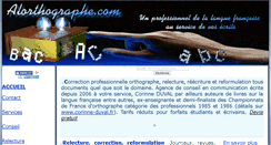 Desktop Screenshot of alorthographe.com