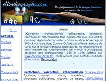 Tablet Screenshot of alorthographe.com